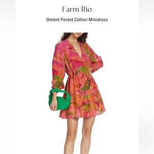 Farm Rio Ombré Forest Mini Dress - size small
